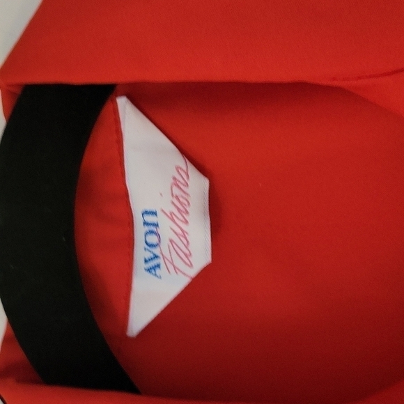 Vtg AVON 1970s Swirl Ribbon Long Sleeve Button Down Shirt - Picture 5 of 7